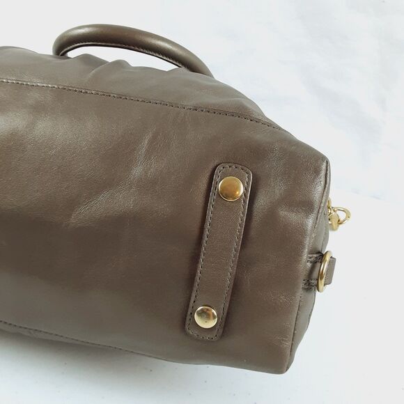 Coach 15445 Ashley Metallic Bronze Leather Satchel Shoulder Bag Convertible Bag - Picture 13 of 16